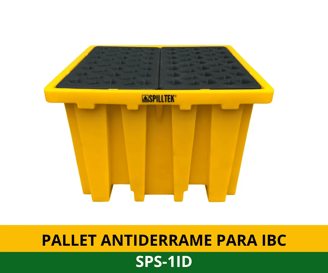 Pallet Contención de hasta 1.300 L, alta resistencia química y UV. Ideal para minería e industria.