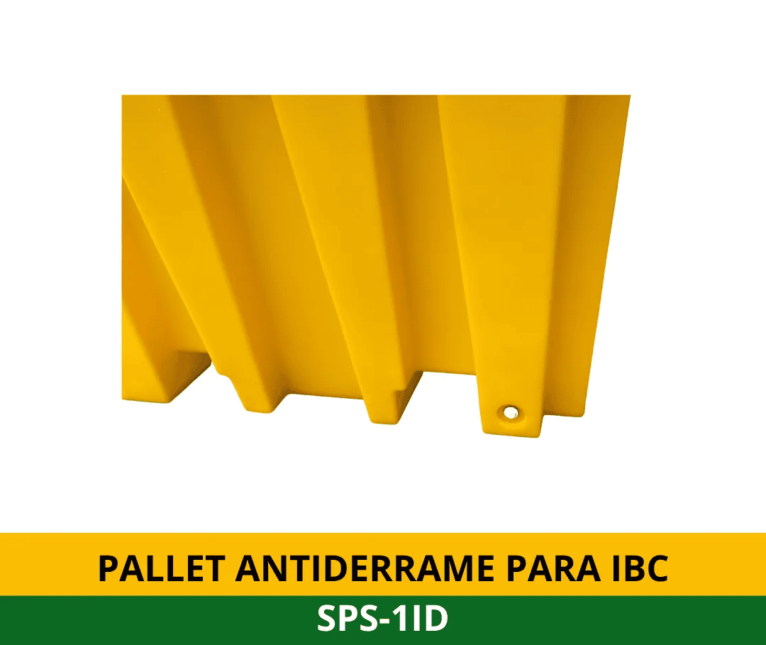 Pallet de contención secundaria SPS-1ID Spilltek vista lateral