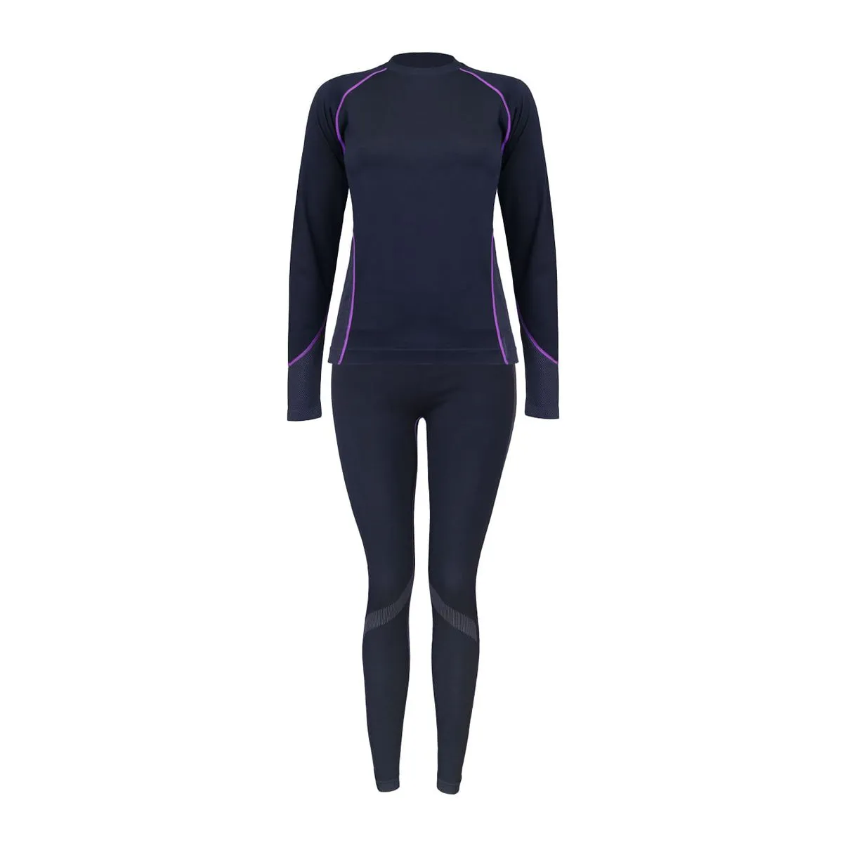Camiseta primera capa termica para mujer Absolute Zero Nylon Spandex negro vista frontal