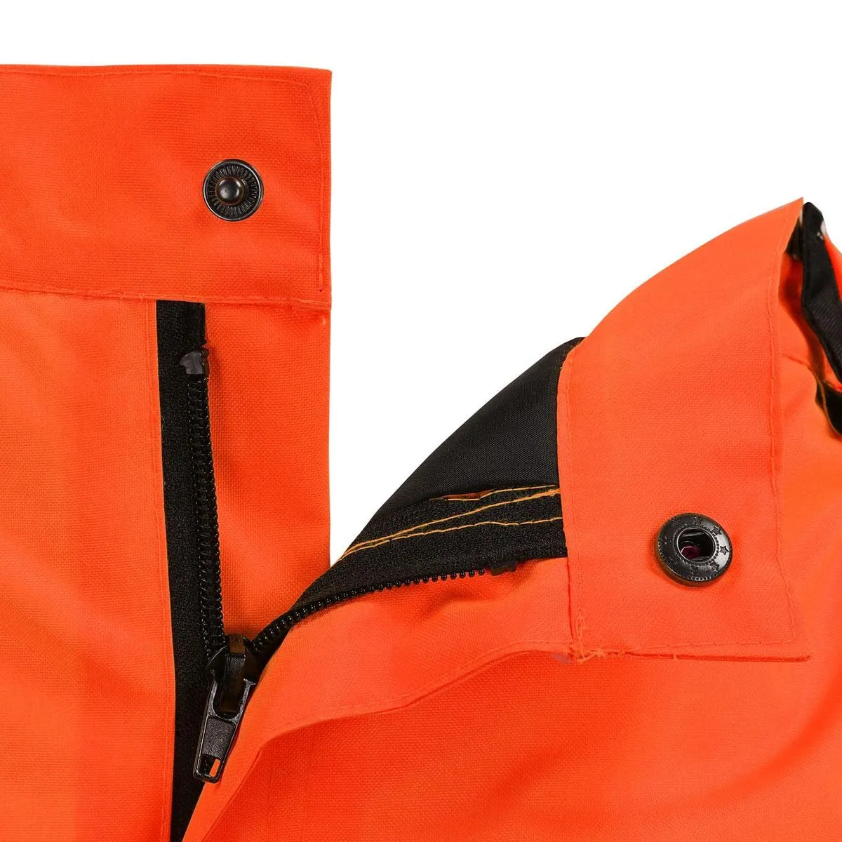 Pantalón térmico Activex naranja vista posterior con detalle de ajuste en tobillos para botas